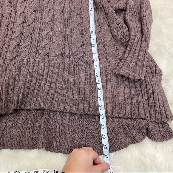 Free People Mushroom easy v neck cable sweater - Picture 7 of 8